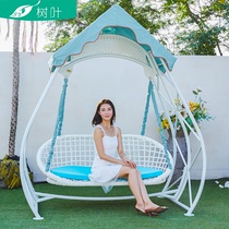 Outdoor Outdoor rocking chair swing Villa courtyard Adult double hanging chair Home Garden Balcony Aluminum alloy swing