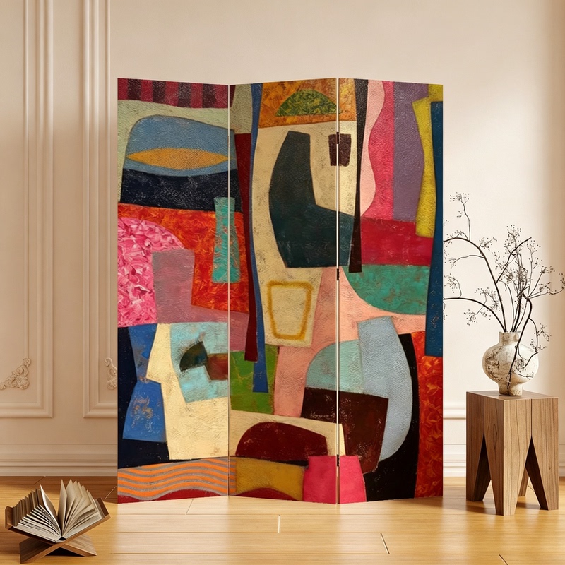 Picasso Abstract Art Painting Living Room Screen Partition Bedroom Folding Movable Divider Entryway Hallway Decoration Folding Screen Picasso Abstract Art Painting Living Room Screen Partition Bedroom Folding Movable Divider Entryway Hallway Decoration Folding Screen