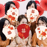 [Толстая рисовая бумага, материал бамбуковой ручки] 5 вееров для подружек невесты в китайском стиле