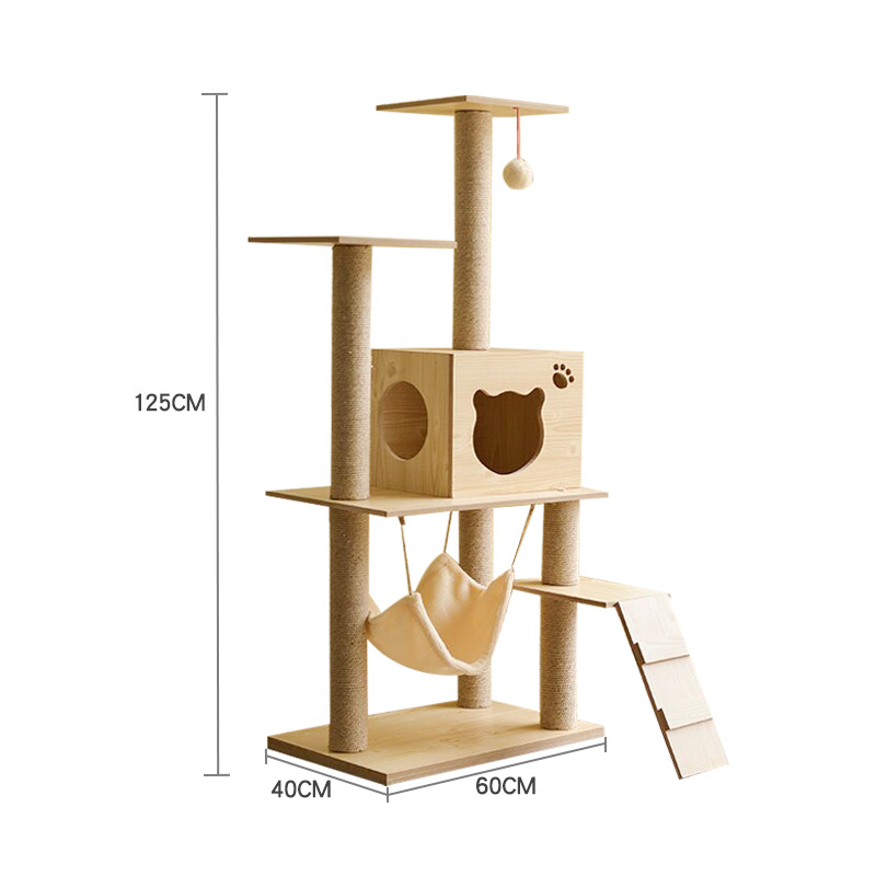Cat Shelf Cat Climbing solid wood Cat Villa Cat Tree Integrated Large Cat Catch column Tunskyy Cat Jumping to Cat Toy Supplies
