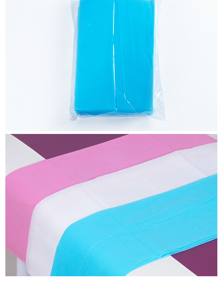 Beauty salon dùng một lần sheets y tế chân tóc tattoo therapy vật lý trị liệu tấm massage không dệt màu hồng 80X180 cm ga trải giường thắng lợi