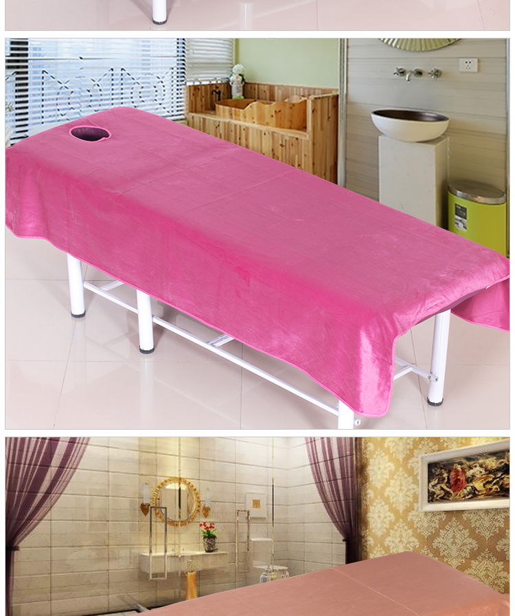 Beauty salon dùng một lần sheets y tế chân tóc tattoo therapy vật lý trị liệu tấm massage không dệt màu hồng 80X180 cm