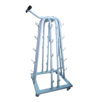 8 pairs of multifunctional movable dumbbell rack high-grade steel dumbbell cart home gym business Xinjiang