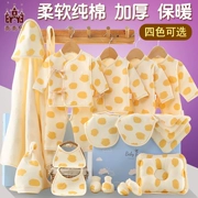 Quần áo trẻ sơ sinh cotton bộ quà tặng mùa xuân và mùa thu mùa đông trẻ sơ sinh trăng tròn quà tặng trẻ sơ sinh