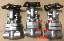 304 Undertake welding stop valve J61W-800LB stainless steel beauty mark stop valve DN15 forged steel hard seal 1 2 inches