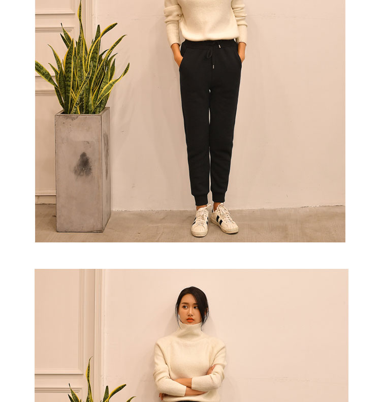 Mùa thu và mùa đông cừu cashmere cộng với quần nhung dày thể thao giản dị nữ phiên bản Hàn Quốc của quần cotton hoang dã mặc quần harem quần rộng quần ngố nữ