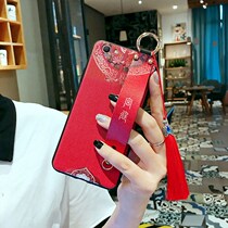 oppoa59 Mobile Phone Shell Silicone China Wind OPPOA59m Protective Shield Anti-Fall Personality a59s Frosted Men & Womens All-Bag Softshell Country Tide Art Wristband Creative Minima Fashion Hanging Rope Ancient Wind