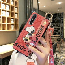 Huawei enjoyed the 10e mobile phone shell Womens Tide Card Brisk 10 Anti-fall protective sheath Soft shell Enjoy 10e Silicone Gel Frosted Individuality Creative MED-AL10 Mesh Red Cartoon Full Package Diagonal Satchel Wire Rope