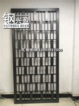 Simple modern stainless steel screen partition Shanxi Guizhou Hotel aluminum screen Metal lattice hollow carving customization