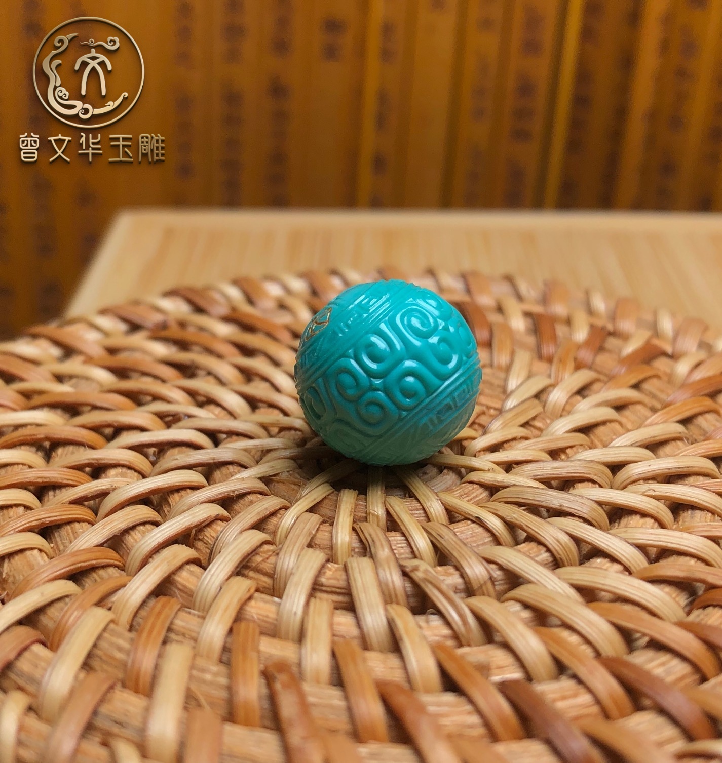 Zeng Wenhua Yucarved Studio Hubei Shiyan Original Mine Three None High Porcelain Green Pine Stone Sukonomi Engraving