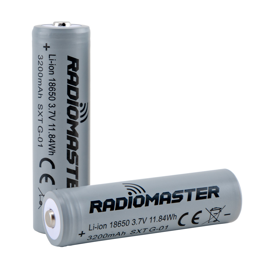 【RadioMaster】18650 3200mAh 3.7V 電池 2 顆｜TX16S／Boxer／TX12／Pocket／MT12