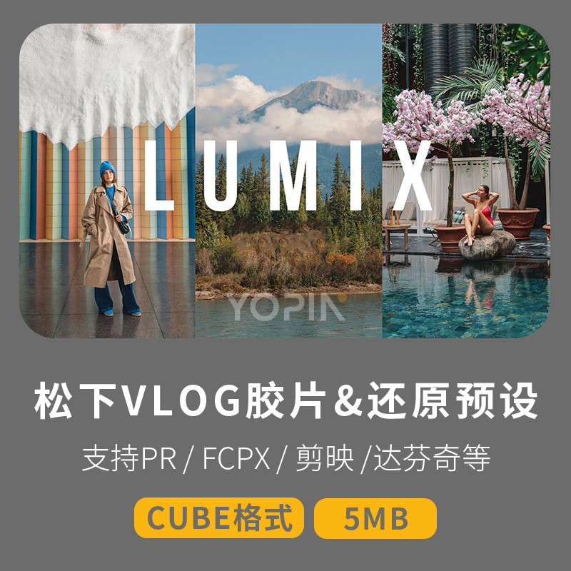 5 Panasonic Lumix Series V-Log Analog Film Color Grading 709 Lut Presets