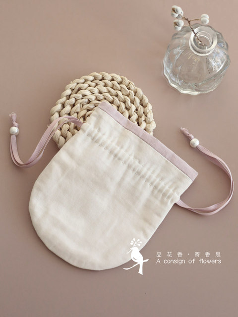 Flower handmade DIY embroidery material bag pansy sachet storage bag homemade fabric to give gifts to mother and girlfriend