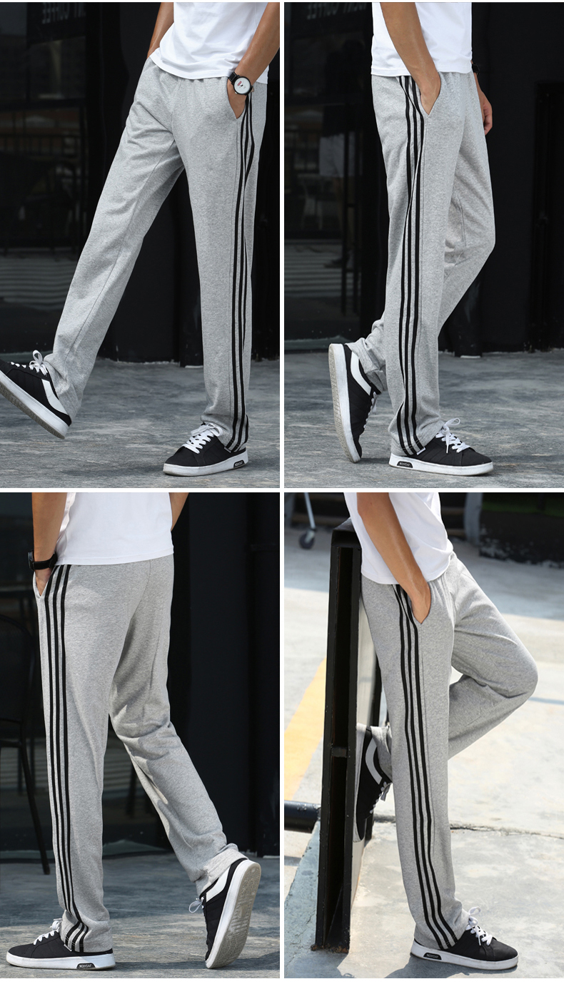 Quần thể thao quần cotton nam mùa hè mỏng quần thể thao quần bóng rổ lỏng mùa xuân và mùa thu quần cotton cỡ lớn đào tạo quần - Quần thể thao quan the thao