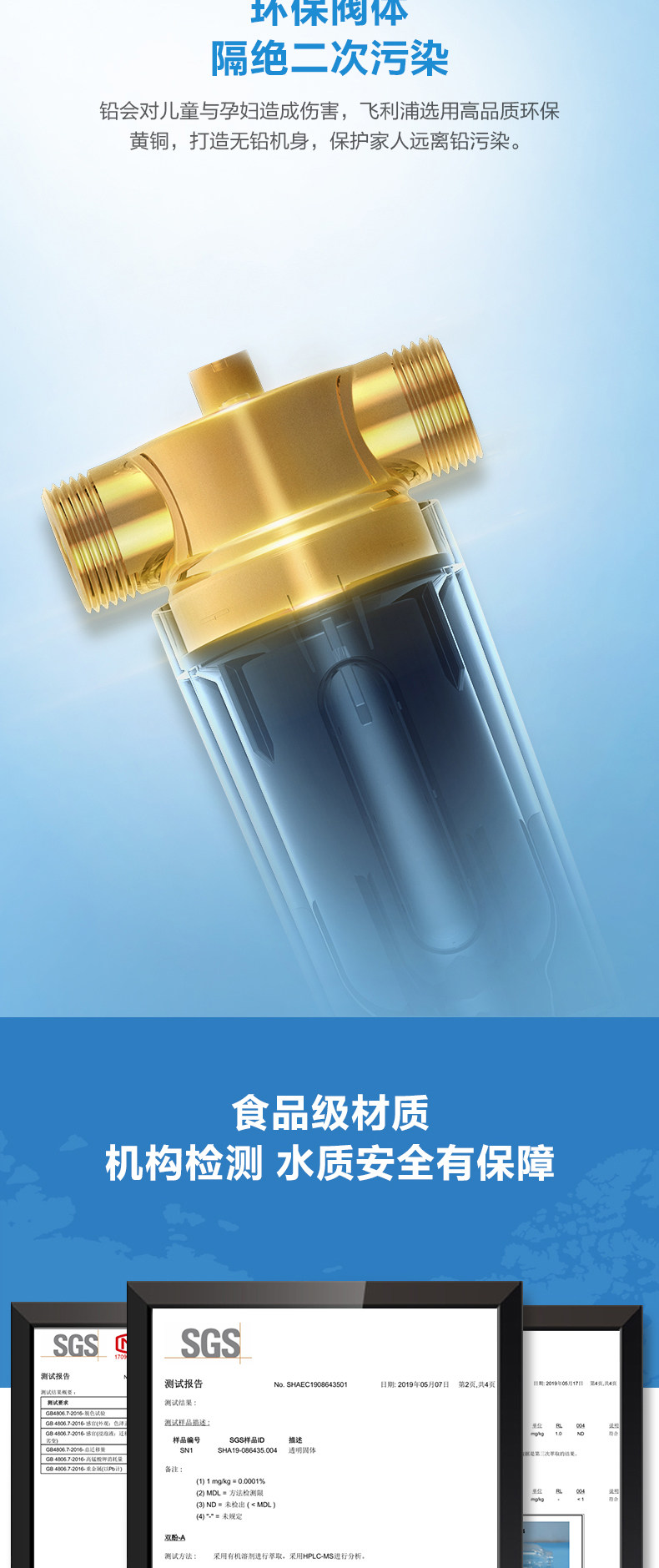 飞利浦 专利隔铅工艺 前置过滤器 4T通量 图9