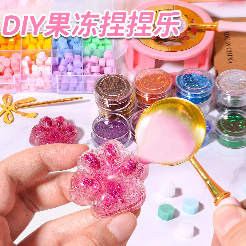Jelly Wax Squishy DIY Candle Material Kit Soft Wax LAOSHU Creative Stress-Relief Hard Crystal Wax Material Box Transparent6