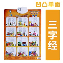 The three-character rules Tang poetry which specialize in the figure literacy voice phonetic sound wall charts painting full figure sounding