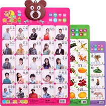 Baby characters animal letters recognition numbers color cognitive cards sound point reading voice wall chart early education toys