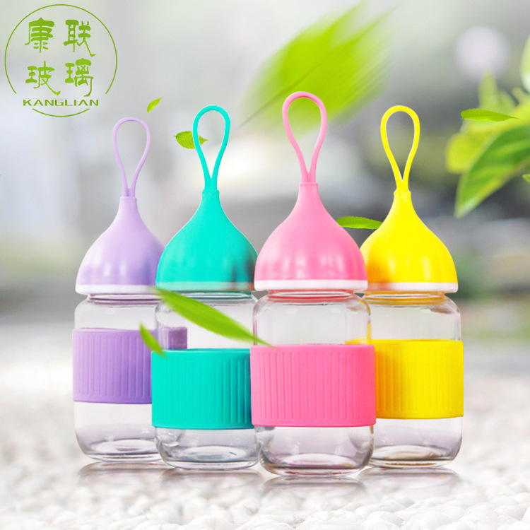 Cute handy cup creative onion glass round silicone sleeve Xiaoai cup company advertising promotional gift cup