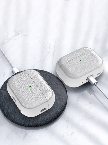 AirPods4 세대 Apple 무선 Bluetooth 헤드셋 보호 케이스 AirPodsPro2 생성 보호 케이스 새로운 AirPods2/3 세대 가죽 질감 AirPodspro 고급 방지 방지