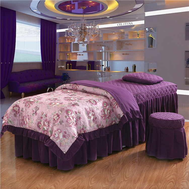 Beauty bed cover Four-piece body massage bed Round head 60*180 Square head 70*190 Trapezoid 70*185