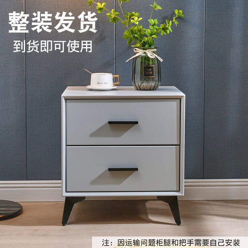 Bed cabinet Modern simple household light luxury storage cabinet Small household storage cabinet Bedroom multi-functional simple small cabinet