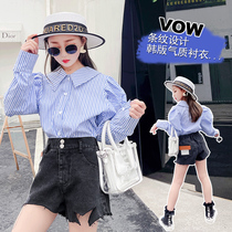 Special price 29 girl shirt spring dress 2021 new girl shirt Han version of foreign air trendy easy