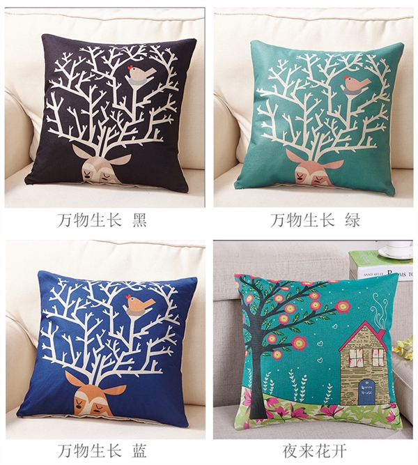 Bắc Âu cotton và vải lanh gối phòng khách sofa đệm bao gồm tựa lưng xe ghế văn phòng lớn thắt lưng gối gối lõi Gối hình thú cho bé