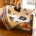 Bắc Âu đơn sofa đôi bọc sofa khăn chăn đơn giản hiện đại hình học phòng khách thảm bìa đồ nội thất vải bốn mùa Thảm