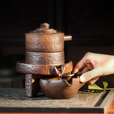 ! Tea đặt máy xay đá gia đình bằng gốm sáng tạo ấm trà kung fu tách trà bán tự động - Trà sứ