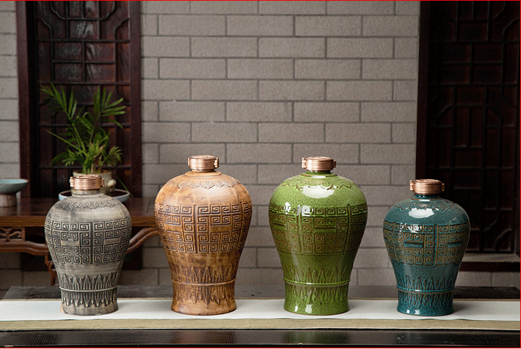 Bottle is empty bottles of jingdezhen ceramic household hoard sealing mercifully wine canned wine vintage wine jar 5/10 kg