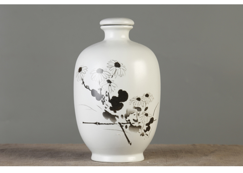 Bottle is empty bottles of antique Chinese wind 2 jins of by patterns jingdezhen porcelain jar set storage liquor apparatus