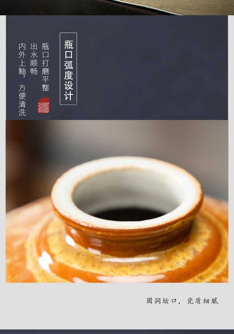 Jingdezhen ceramic wine jars 5/10/20 jin put household hoard seal carved an empty bottle mercifully wine restoring ancient ways