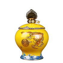 Jingdezhen ceramic wine jar household sealed cellar wine bottle 10 catties wine jar wine jar ceramic wine bottle empty bottle