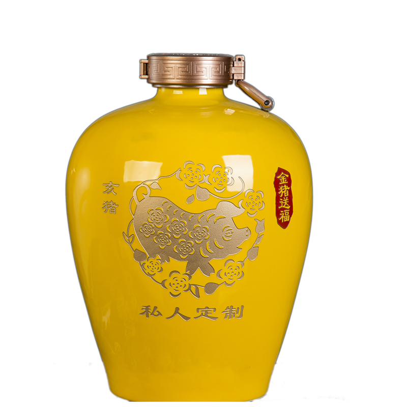 Jingdezhen ceramic household aged 10 jins to seal wine jar 12 zodiac an empty bottle mercifully medicine wine liquor jugs