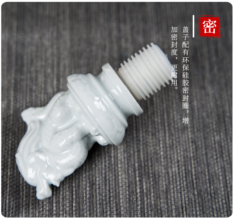 An empty bottle of jingdezhen ceramic three catties huabiao household seal wine suits for a gift gift boxes liquor jugs