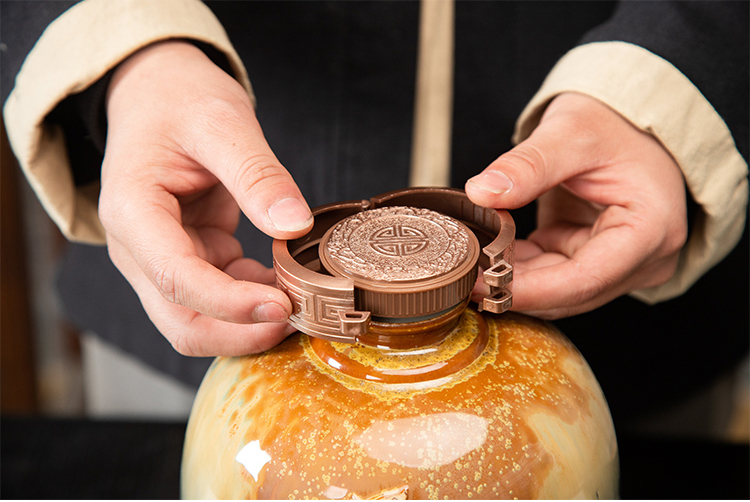 Jingdezhen ceramic wine jars 5/10/20 jin put household hoard seal carved an empty bottle mercifully wine restoring ancient ways