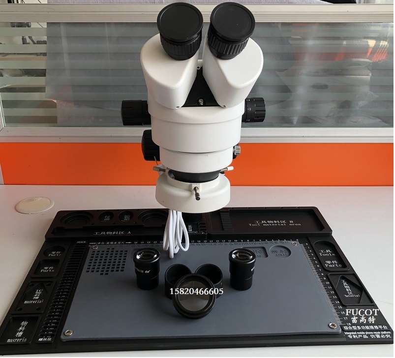 Multifunctional maintenance desk mobile phone repair microscope 7-45 times double purpose continuous zoom microscopy