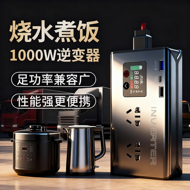 Car Inverter 12V24V to 220V High-Power Power Supply Charging Socket for Cars and Trucks, Can Boil Water and Cook Food Car Inverter 12V24V to 220V High-Power Power Supply Charging Socket for Cars and Trucks, Can Boil Water and Cook Food