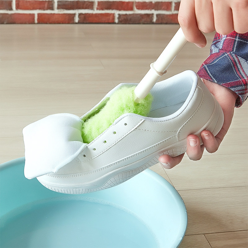 Japan's original shoe washing brush does not hurt the upper, mesh shoe foam shoe fabric is suitable for easy foaming, long handle and labor saving