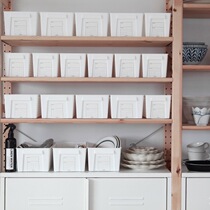 Japan Import cupboard Basket Hanging Cabinet Finishing containing box Debris Box Ice Box Separating Basket White Storage Box