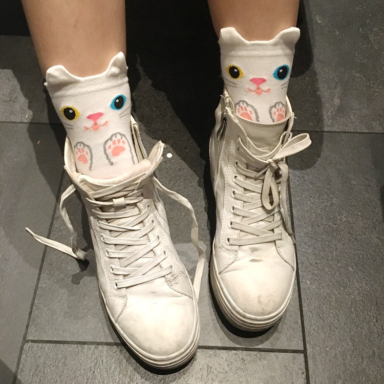 There are cat stereo cats ear cartoon Meal Martian shortsocks cute Japan-ROK kitty cat-claw socks female cotton