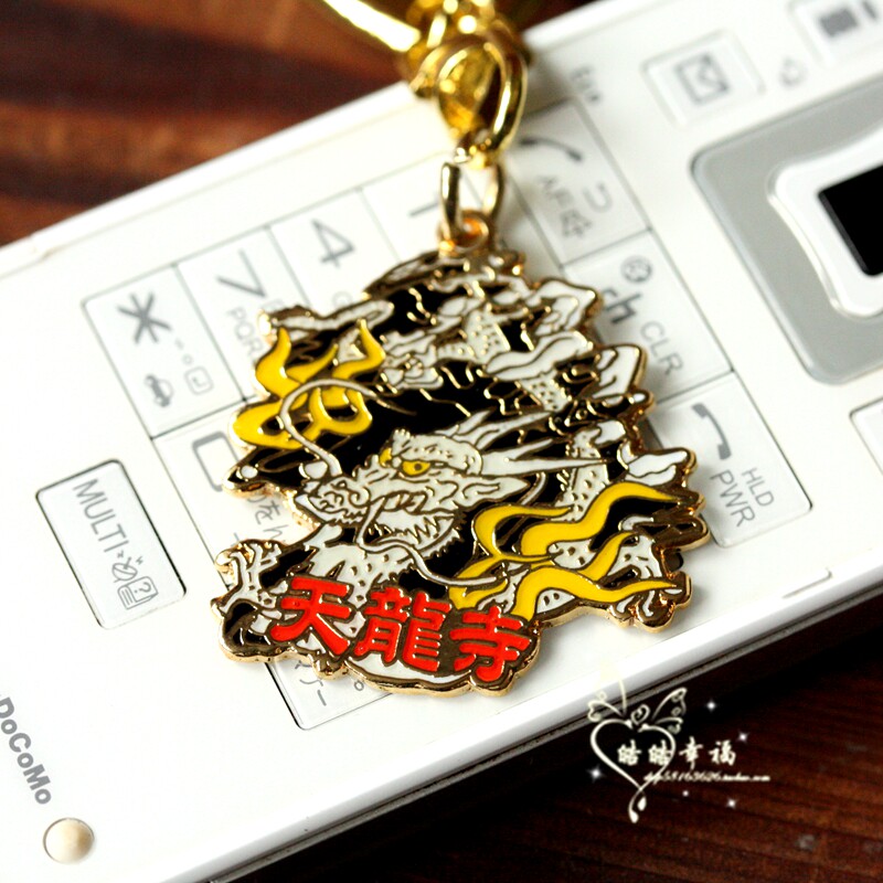 Spot Japanese Tiangong Temple metal open and guarded key button mobile phone hanging rope