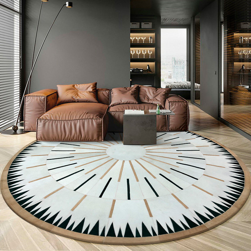 Home piano mat carpet round triangle living room bedroom room rocking chair swivel chair sound-absorbing sound-absorbing coffee table carpet floor mat