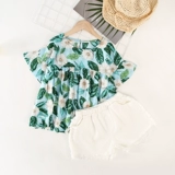 Летний детский комплект, популярно в интернете, в корейском стиле, в западном стиле