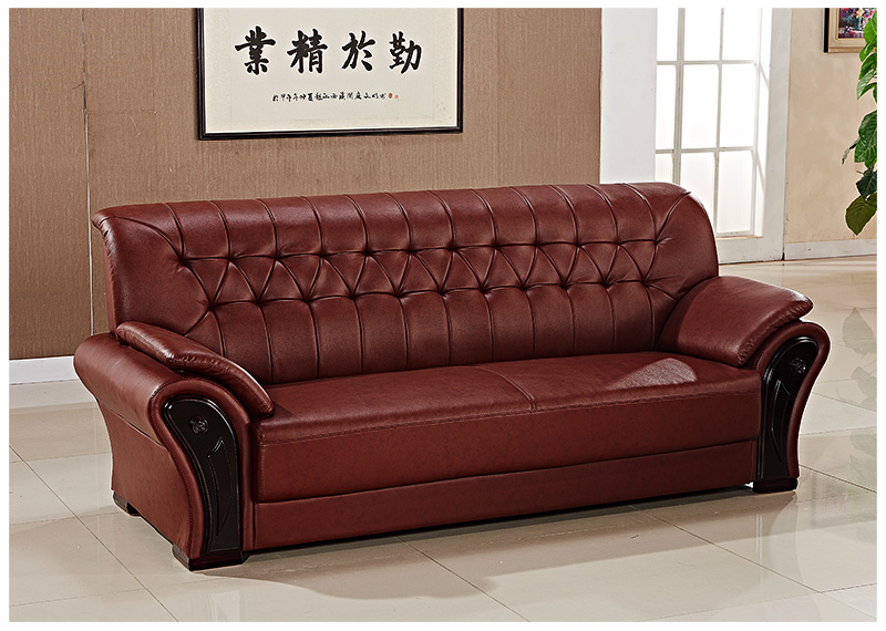 Bàn ghế sofa văn phòng kết hợp bàn ghế da tiếp tân doanh nhân da tối giản hiện đại da ba người nội thất văn phòng tủ để hồ sơ