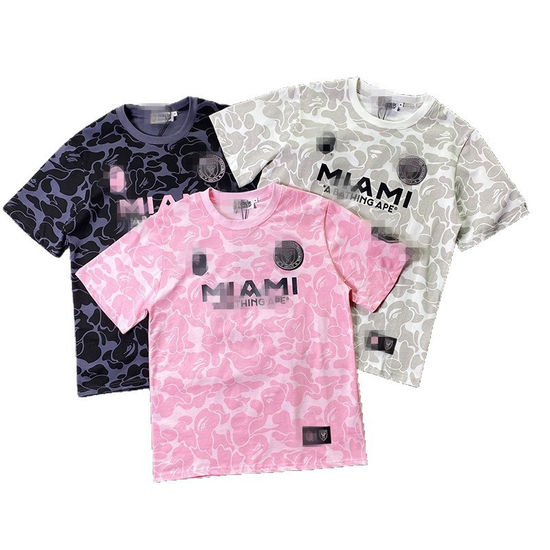 Cross-Border American Football Jersey Sports Short-Sleeved Top 3D Printed T-Shirt International Collaboration Miami Shorts Crew Neck Cotton