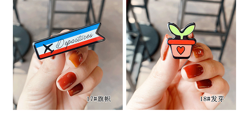 Phiên bản tiếng Hàn của trang sức nhỏ hoạt hình dễ thương huy hiệu huy chương huy chương cá tính sáng tạo trâm cài phụ nữ pin pin trang trí - Trâm cài huy hiệu cài áo