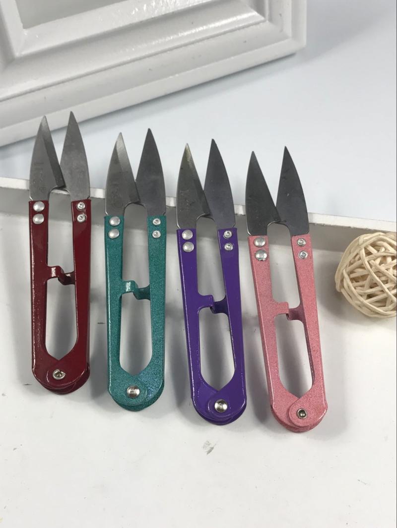 Spring yarn scissor cross embroidered U shaped small scissor wire cut spring yarn cut