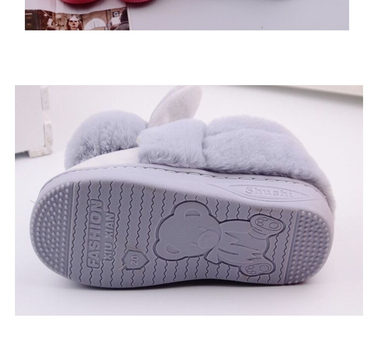Chaussons enfants en suède pour hiver - semelle caoutchouc - Ref 1018143 Image 12